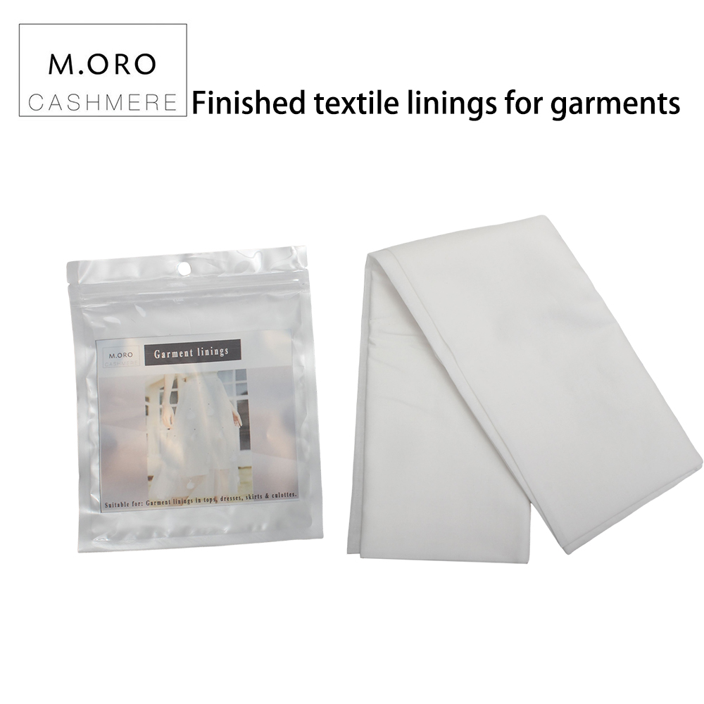 M. ORO CASHMERE Ultra-Soft & Breathable 100% Cotton Lining Fabric - White, Skin-Friendly Interlining for Sewing Dresses, Blouses, Skirts & Children's Clothing(60x60Inch)