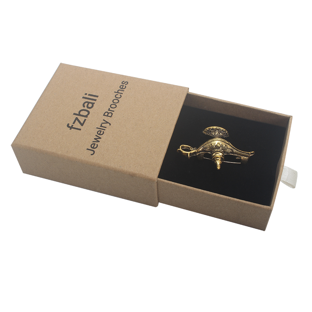 Fzbali Jewelry Brooches,Vintage Aladdin Genie Lamp Brooch Pin for Blazers,Sweaters,Scarves,Tote Bags - Versatile Accessories for Daily Wear,Parties,Weddings