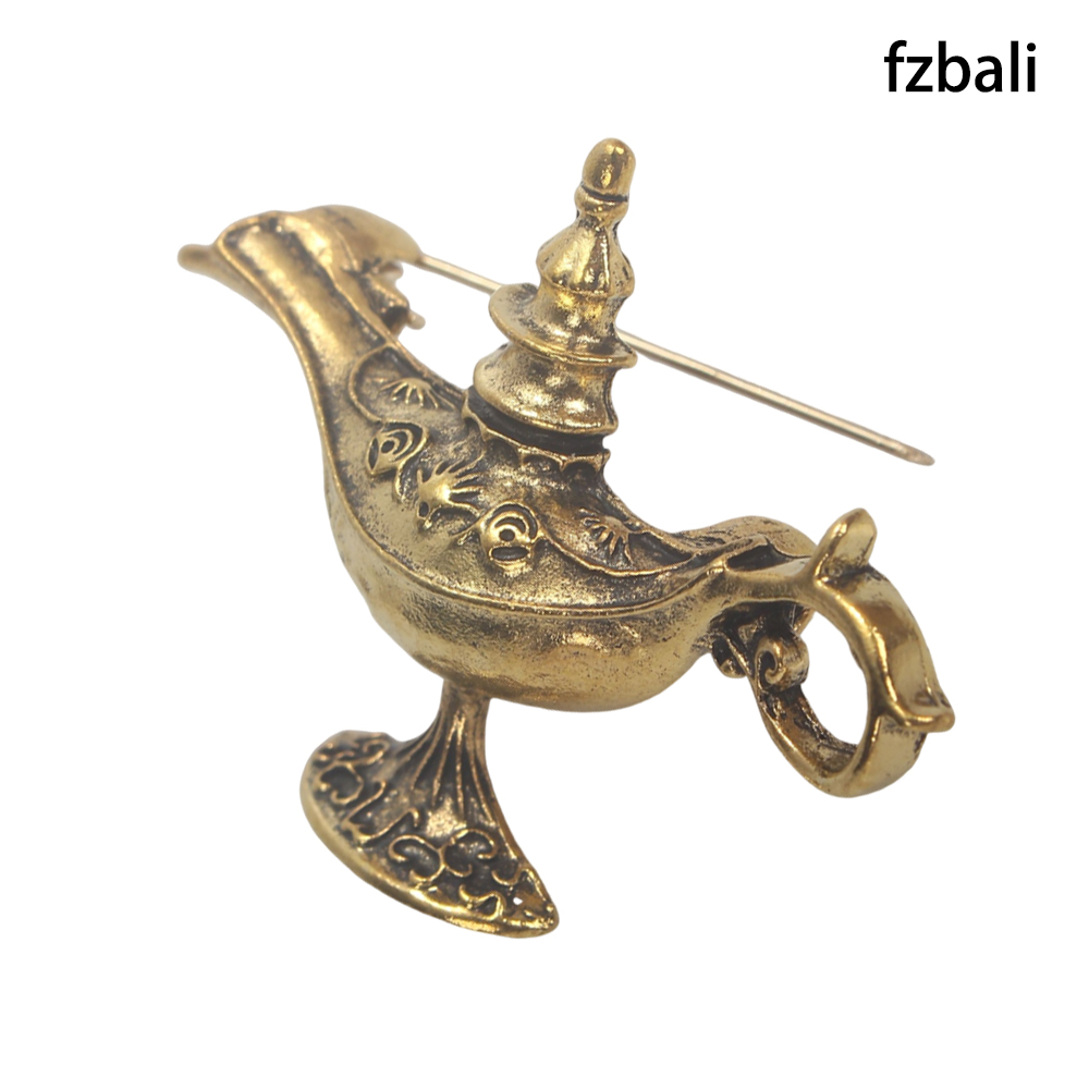 Fzbali Jewelry Brooches,Vintage Aladdin Genie Lamp Brooch Pin for Blazers,Sweaters,Scarves,Tote Bags - Versatile Accessories for Daily Wear,Parties,Weddings