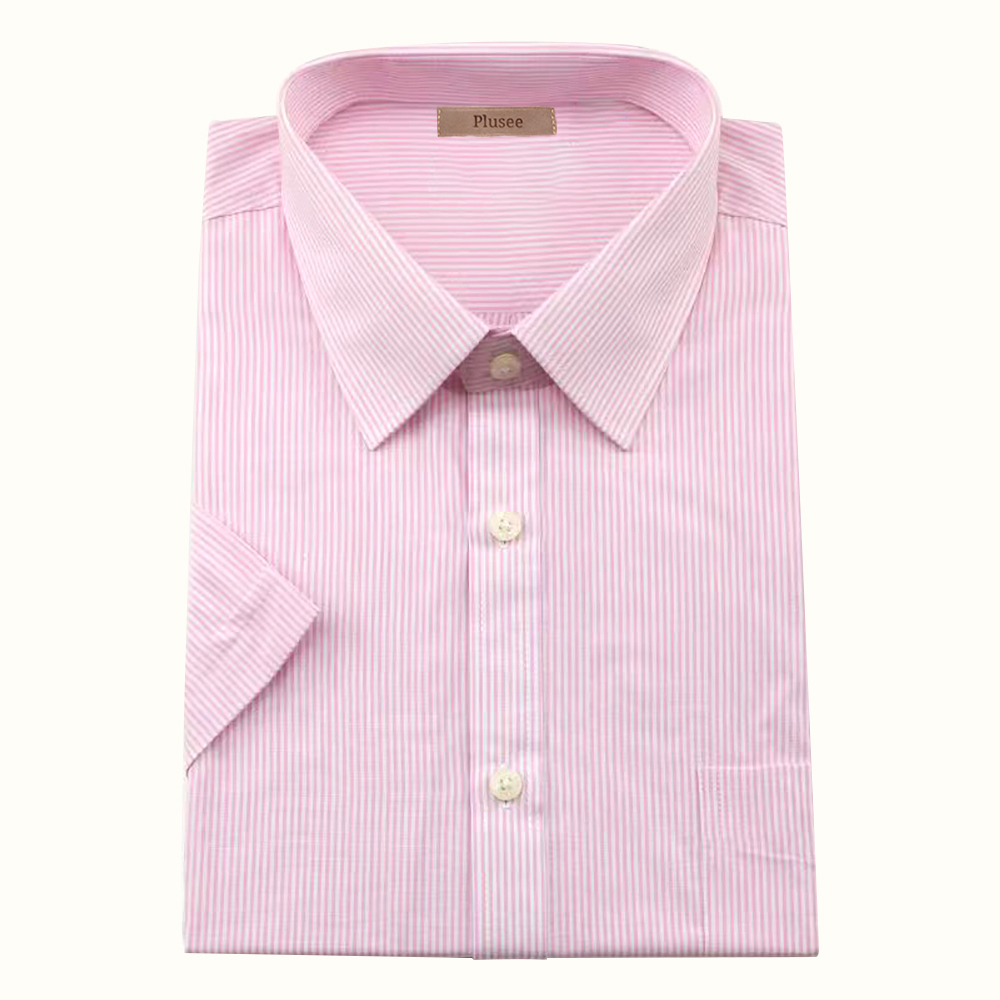 Plusee Cotton long sleeved shirt men's wear solid color youth loose casual shirt