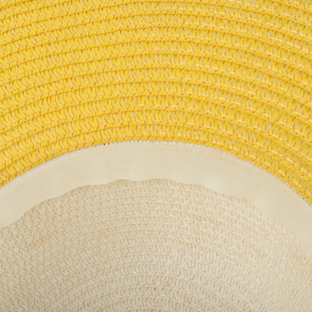 EAUlayamen Straw hat sunscreen shade hat color matching flower princess hat summer beach hat