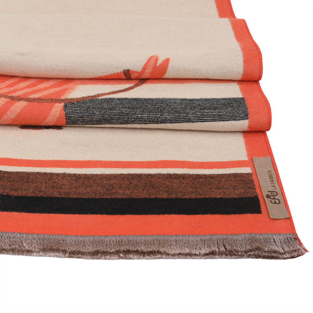 Eaulayamen new small fragrance cashmere scarf warm shawl for men and women autumn and winter multifunctional leisure Scarves