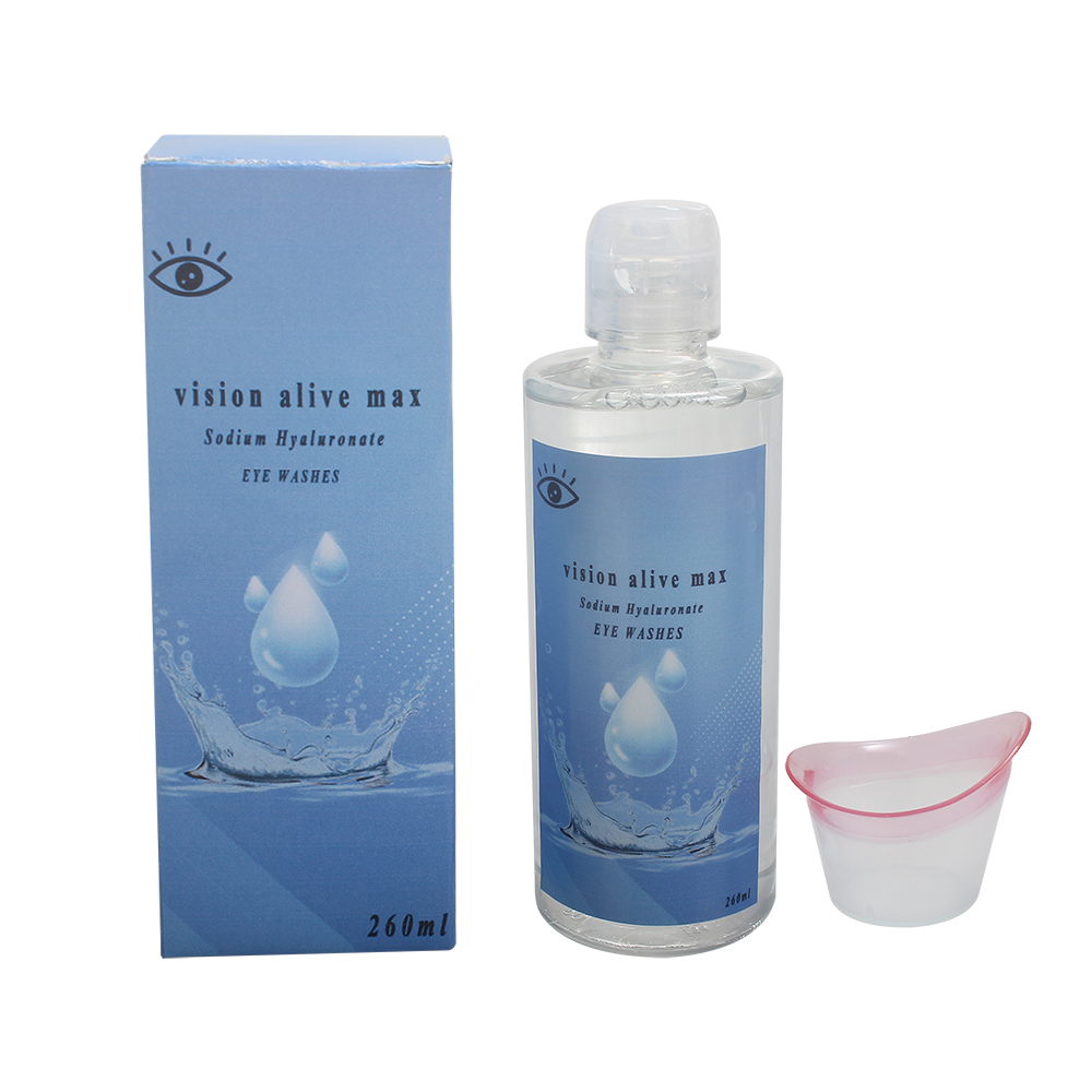 Vision Alive Max Eye Wash with Contoured Cup,Sterile Isotonic Buffered Eye Irrigating Solution for Flushing & Irrigating Eyes,8.8-oz Bottle