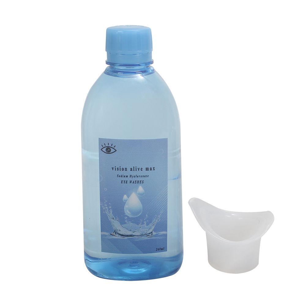 Vision Alive Max Eye Wash with Contoured Cup,Sterile Isotonic Buffered Eye Irrigating Solution for Flushing & Irrigating Eyes,8.8-oz Bottle