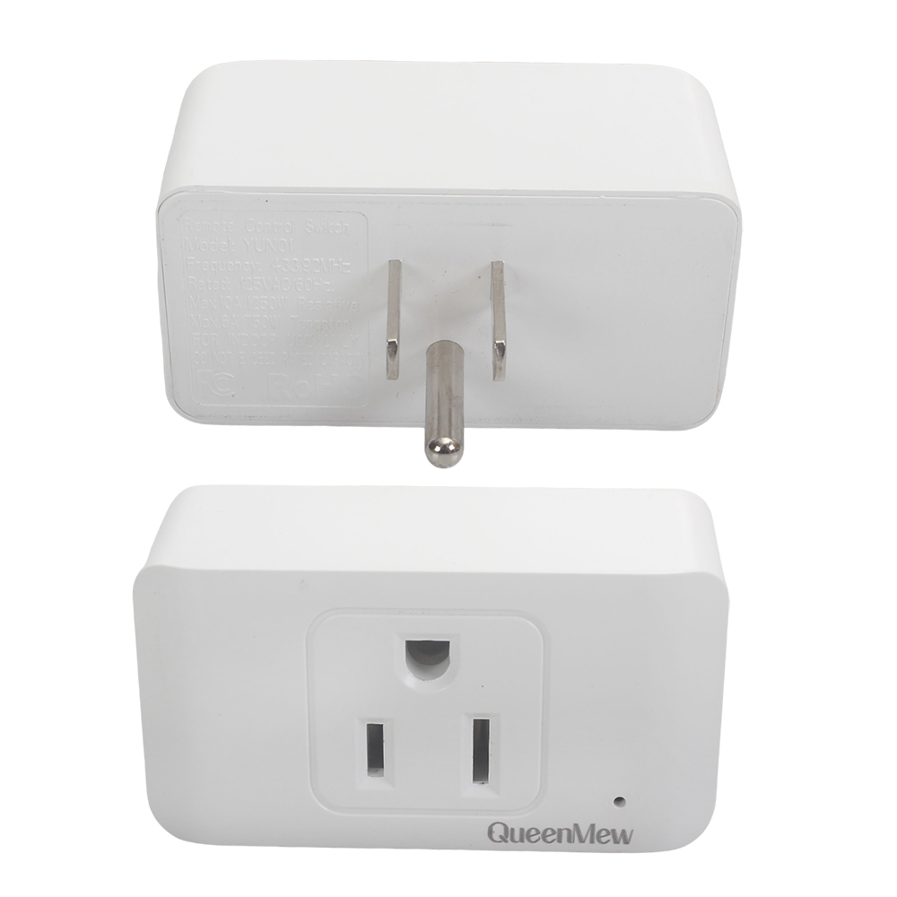 QueenMew Wireless Remote Control Outlet Switch Kit - 100FT Range, Expandable, Plug In Light Switch for Lamps, Fans, Christmas Lights & Home Appliances - Electro-dynamic apparatus for the remote control of signals