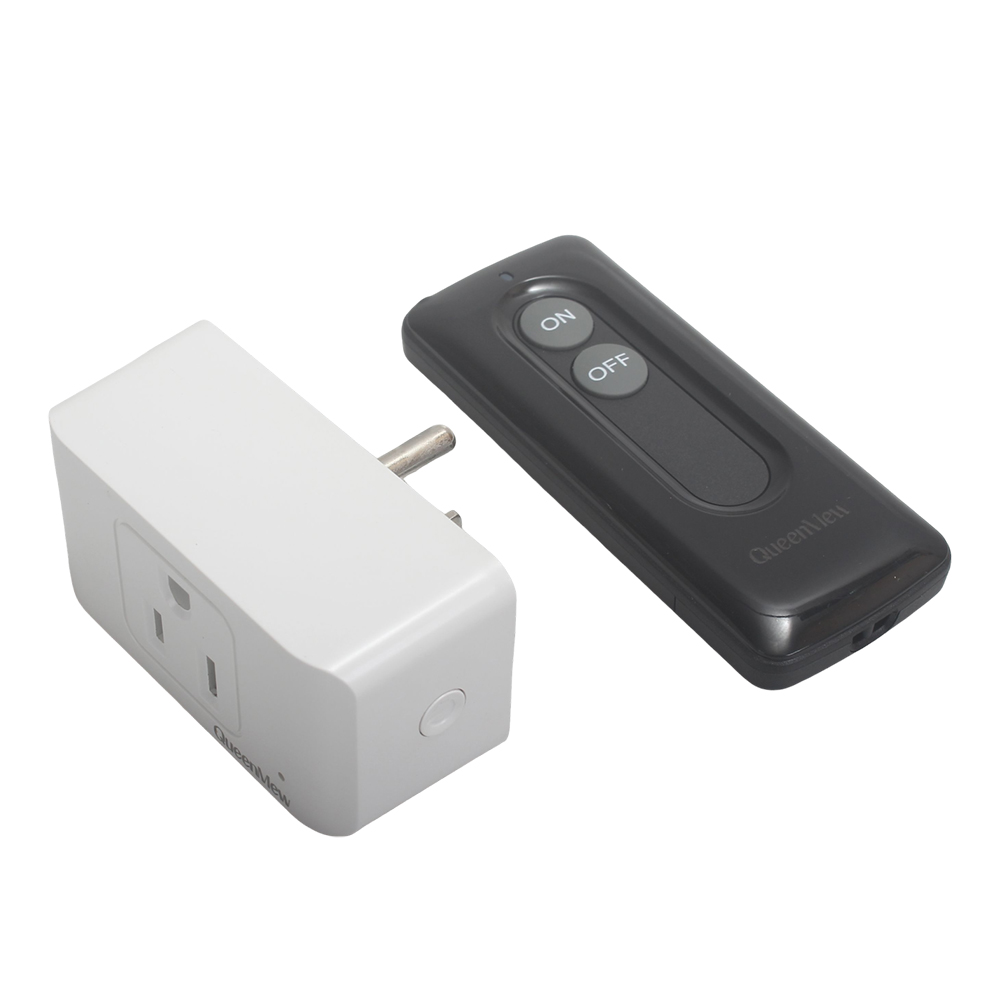 QueenMew Wireless Remote Control Outlet Switch Kit - 100FT Range, Expandable, Plug In Light Switch for Lamps, Fans, Christmas Lights & Home Appliances - Electro-dynamic apparatus for the remote control of signals
