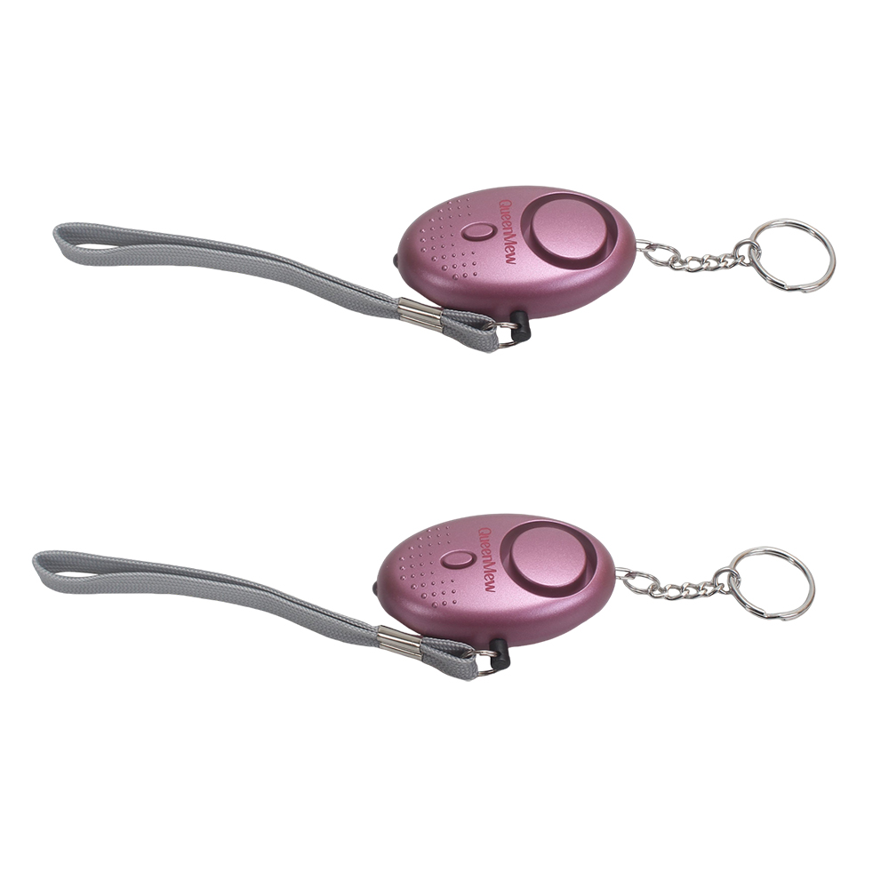 QueenMew Personal Security Acoustic Alarm with LED Light, 130dB Loud Self-Defense Siren for Women, Kids, Elderly, and Night Runners