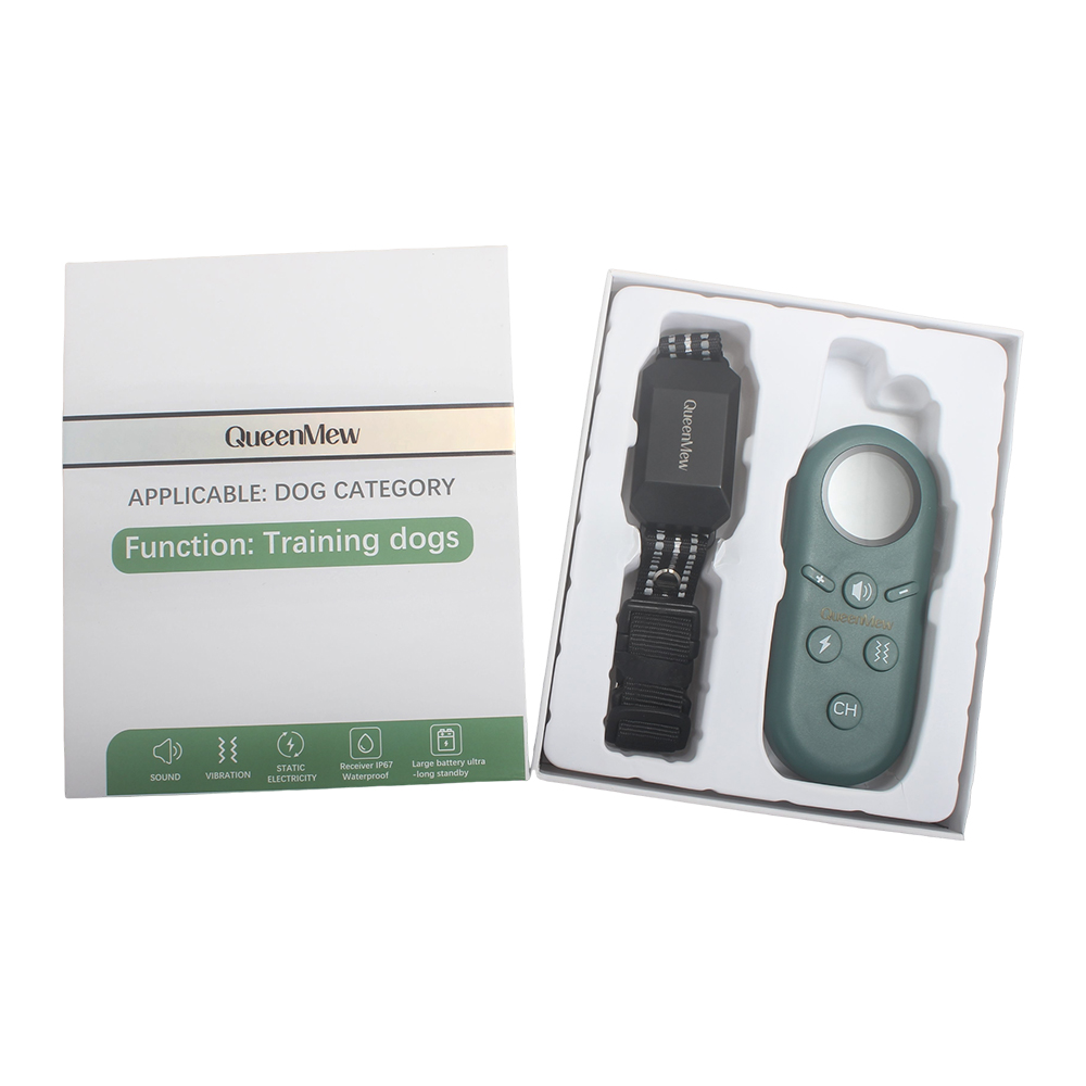 QueenMew Waterproof Rechargeable Electronic Collars to Train Animals with Remote & USB Charging Cable for Home & Outdoor Use