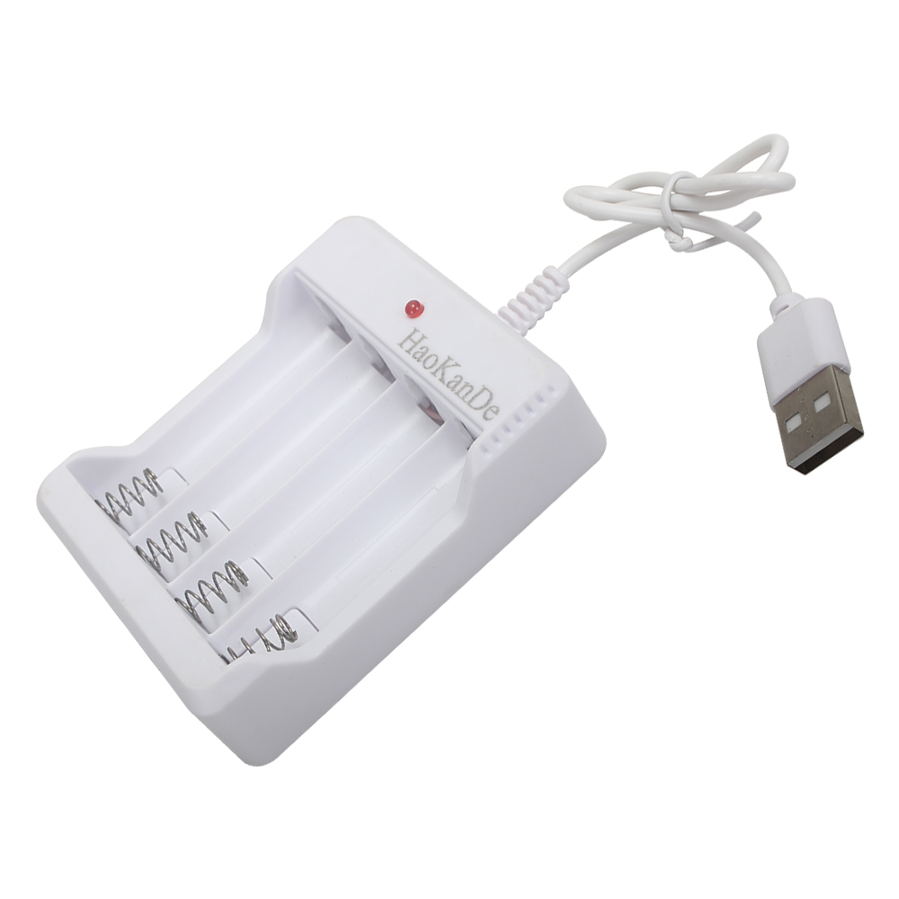HaoKanDe Battery Chargers,4 Slot USB Plug Fast Battery Charger,AA AAA Rechargeable Batteries Charger 1Pcs