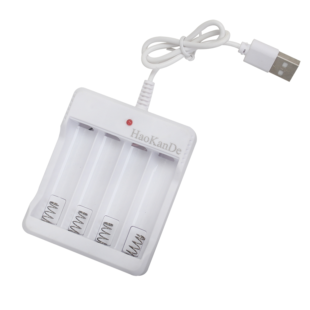 HaoKanDe Battery Chargers,4 Slot USB Plug Fast Battery Charger,AA AAA Rechargeable Batteries Charger 1Pcs