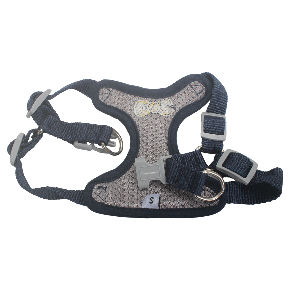 Dewormer Cute Bowtie Cat&Dog Harness and Leads Set, Adjustable Soft Padded Mesh Vest for Walking & Daily Use