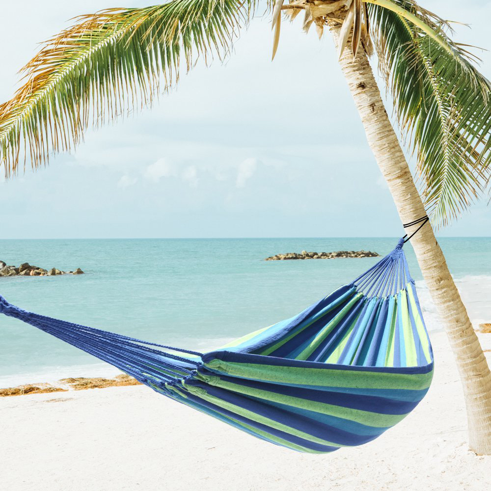 HOSL Double single outdoor hammocks anti-rollover canvas thickening.
