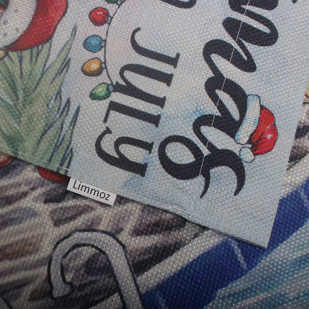 Limmoz Christmas in July Poolside Garden Flag - Funny Santa Relaxing Summer Decor Textile Flag for Patio, Lawn, & Home Outdoor Use 12x18inch