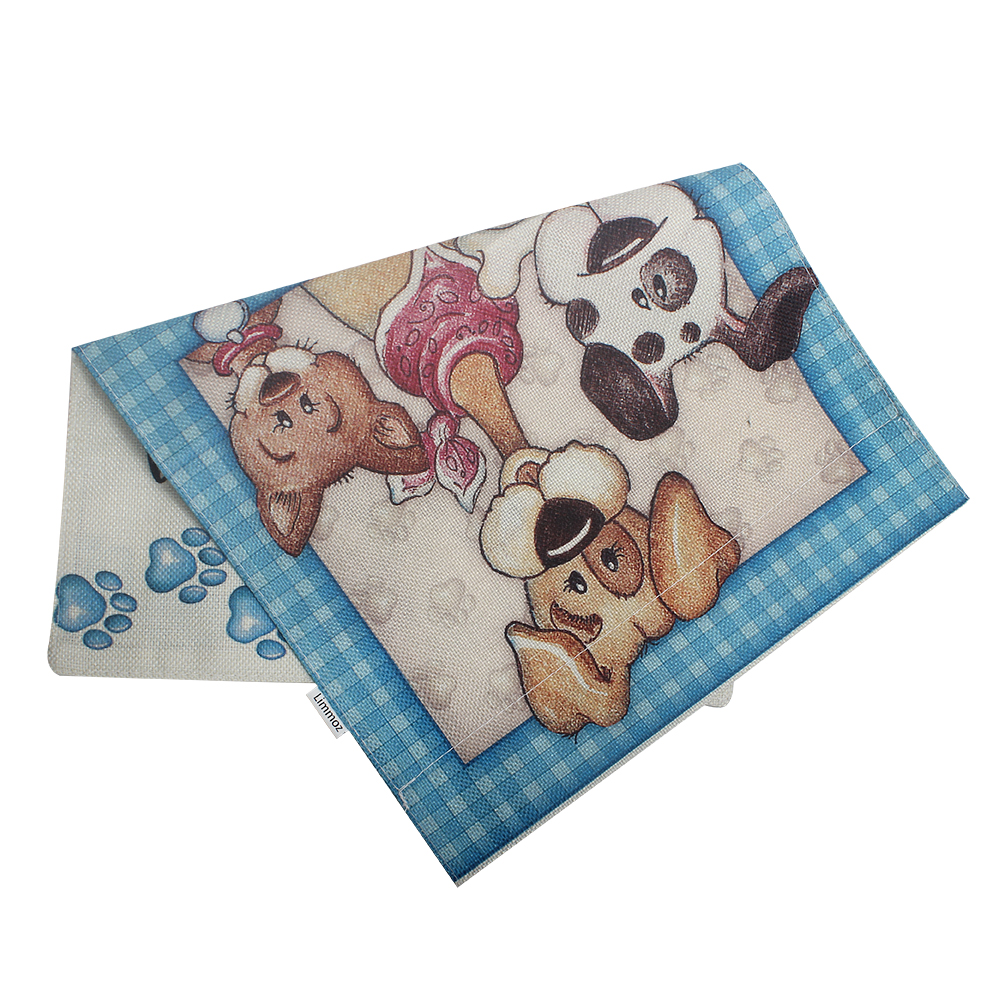 Limmoz Cute Dogs Welcome Fabric Garden Flag – Double Sided Home Decor for for Garden, Balcony, Outdoor Living Spaces 12x18inch