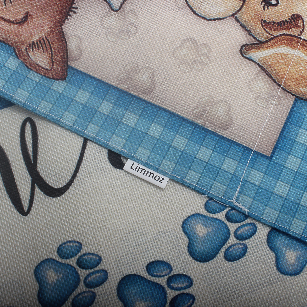 Limmoz Cute Dogs Welcome Fabric Garden Flag – Double Sided Home Decor for for Garden, Balcony, Outdoor Living Spaces 12x18inch