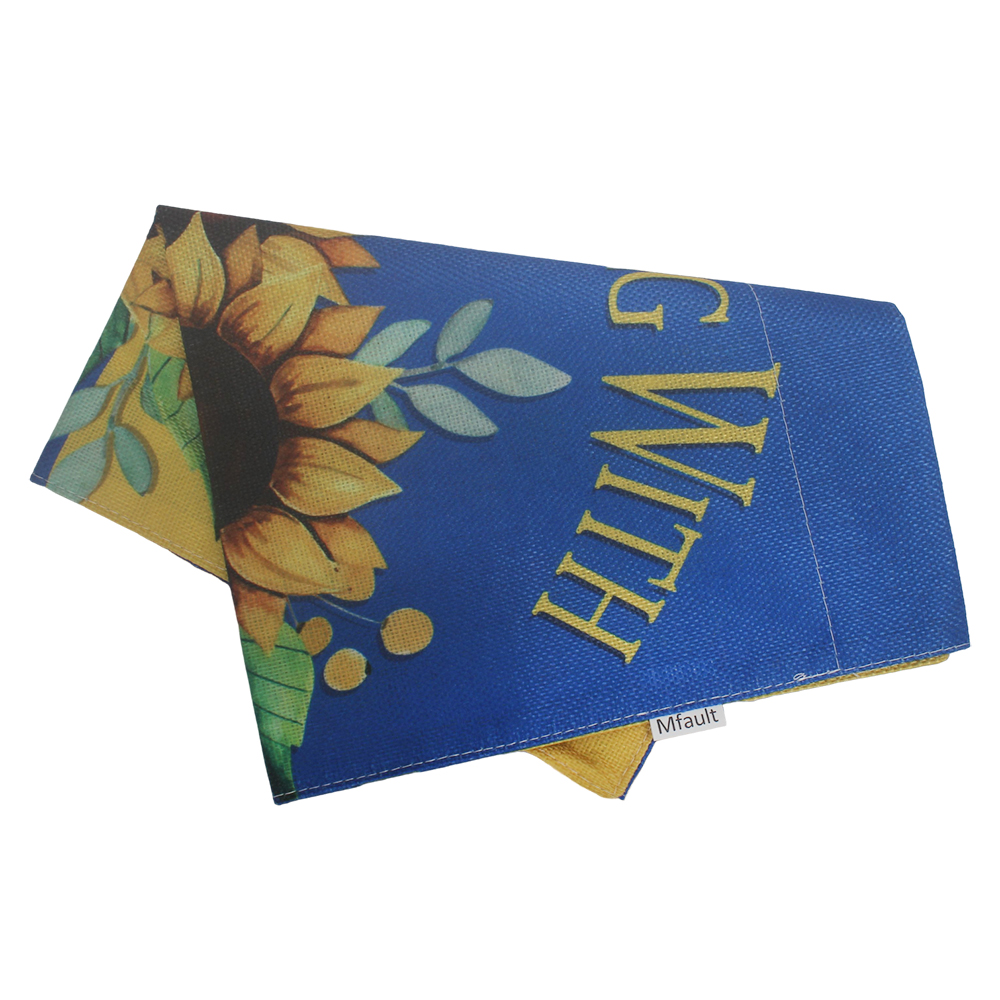 Mfault Durable Fabric Flag - Weatherproof Outdoor Yard Banner with Sunflowers for Solidarity ,Garden, Balcony & Home Decor 12x18 Inch