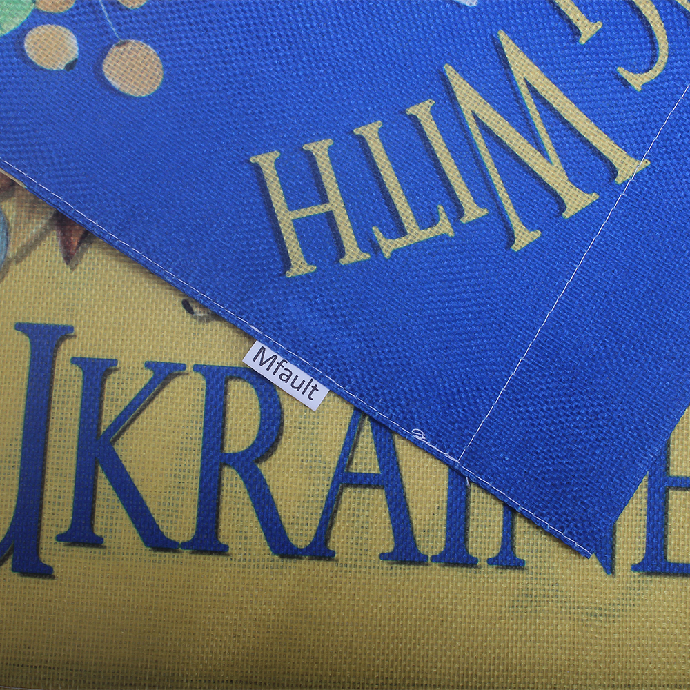 Mfault Durable Fabric Flag - Weatherproof Outdoor Yard Banner with Sunflowers for Solidarity ,Garden, Balcony & Home Decor 12x18 Inch