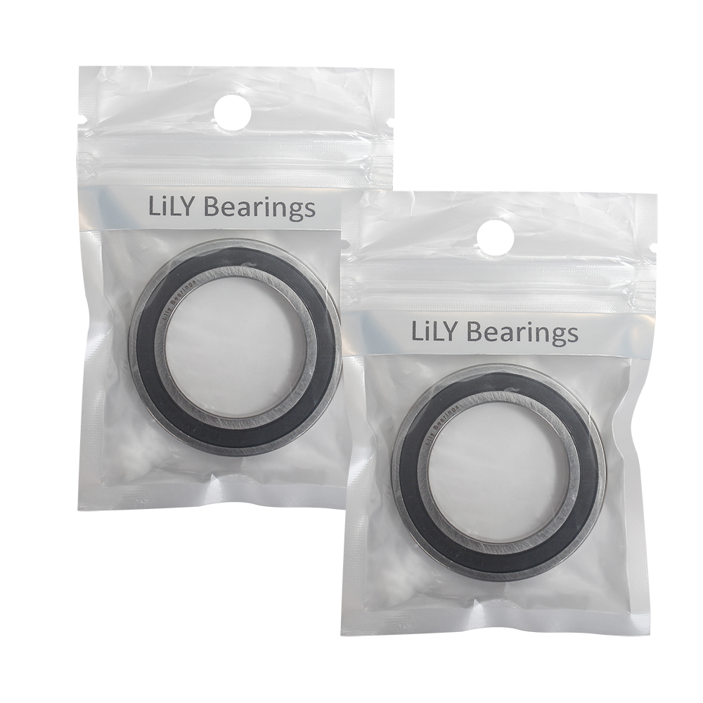 LiLY Bearings 6906-RZ Deep Groove Bearings, ID 30mm x OD 47mm x Width 9mm Double Rubber Sealed Ball Bearings for Industrial Machine,Power Tools,Machine parts(Pack of 2)