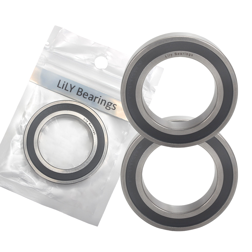 LiLY Bearings 6906-RZ Deep Groove Bearings, ID 30mm x OD 47mm x Width 9mm Double Rubber Sealed Ball Bearings for Industrial Machine,Power Tools,Machine parts(Pack of 2)