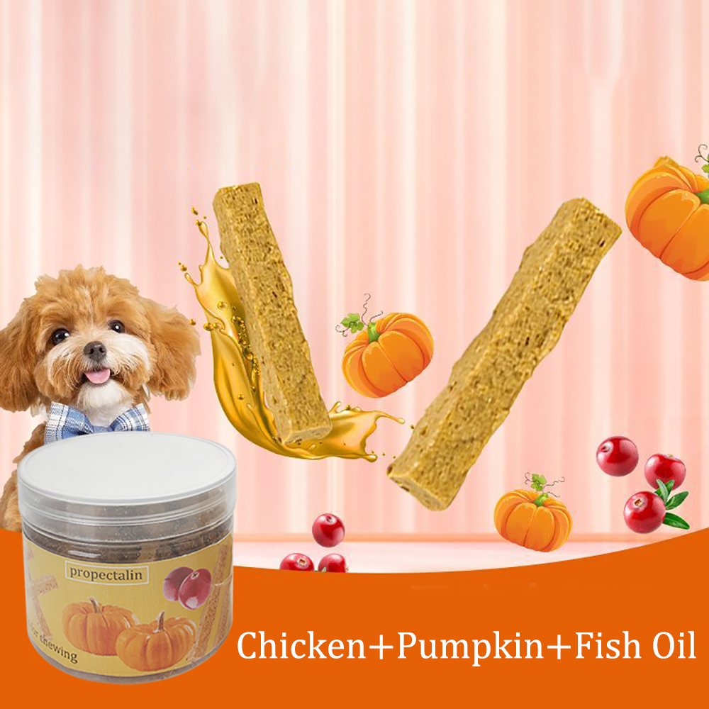 Propectalin Pumpkin Chicken Strips for Pet– Edible Food for Animals for Chewing,Promotes Skin,Coat Health,Training,Dental Health