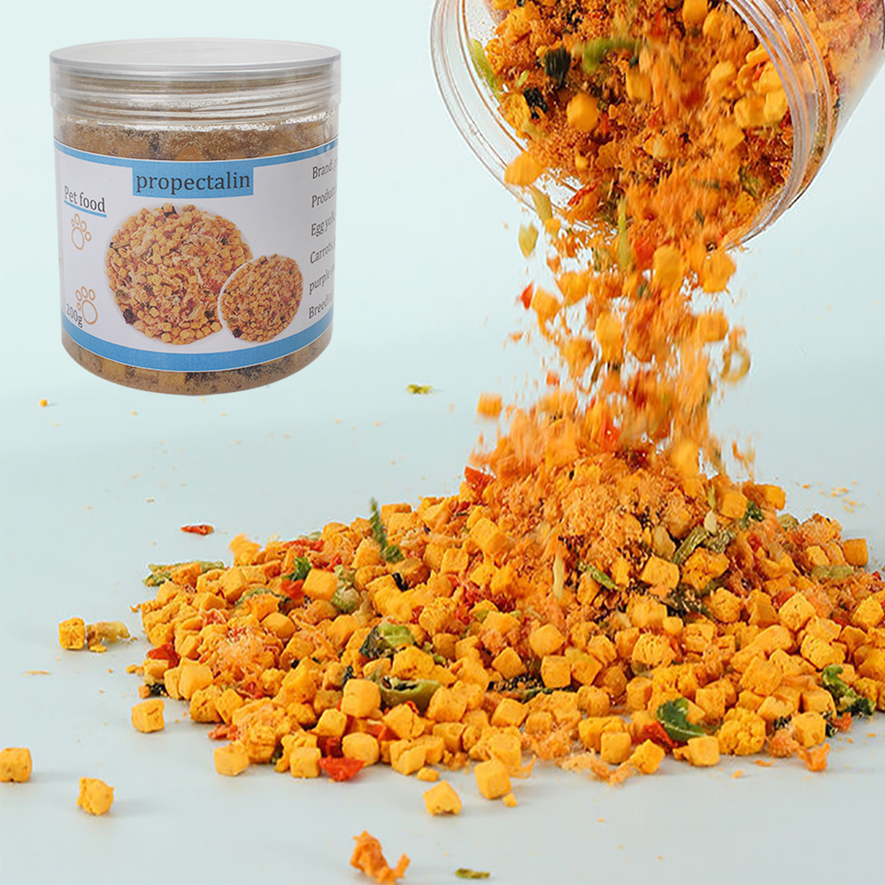 Propectalin Pet Food,Balanced Nutrition Egg Yolk Chicken and Vegetable Freeze-Dried Cat Food, 200g Pack, Boosts Appetite & Immunity, Provides Comprehensive Care for Your Beloved Cat