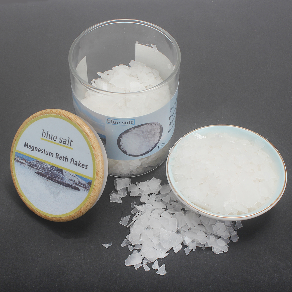 Blue Salt Premium Magnesium Bath Flakes for Home Spa – Gentle & Calming Soak for Relaxation,Stress Relief,Sleep Support,Body Detox,Clean Skin