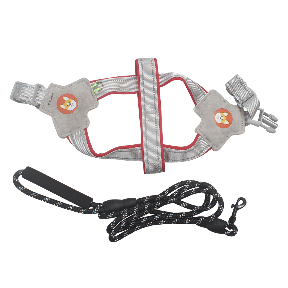Prodenta Escape Proof Dog Harness & Leash Set - Adjustable Reflective Pet Leads for Small Medium Dogs Walking Training