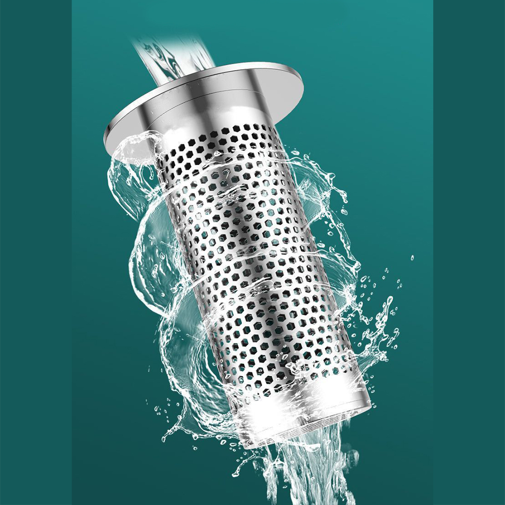 Lddees 304 Stainless Steel Deep Sink Strainer Drain Filter,Drain Strainer for kitchen, bathroom, and balcony 3.2 x 2inch