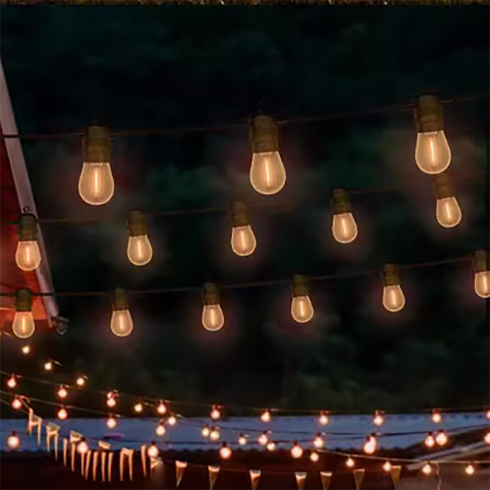 Vexlore G40 LED Light Bulbs-50FT Decorative String Lights,Waterproof Soft Warm White Outdoor Lighting for Patio, Garden, Party, Christmas Decor