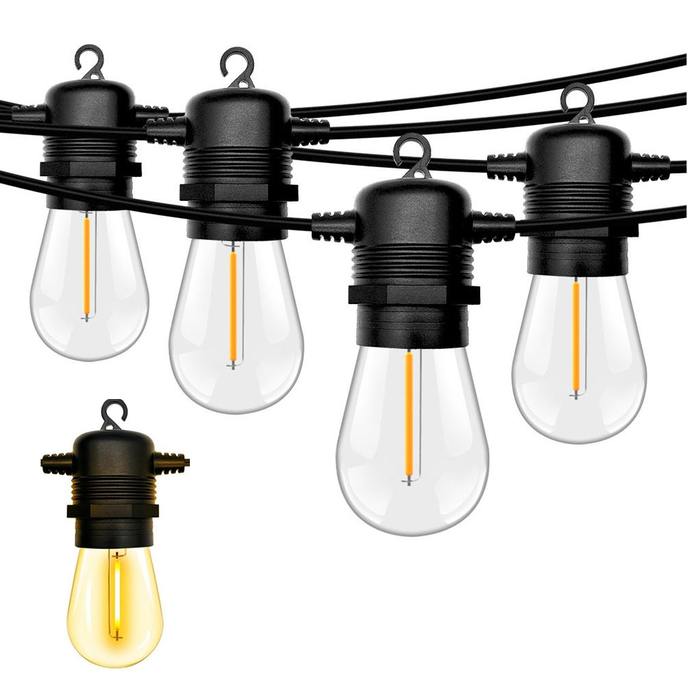 Vexlore G40 LED Light Bulbs-50FT Decorative String Lights,Waterproof Soft Warm White Outdoor Lighting for Patio, Garden, Party, Christmas Decor