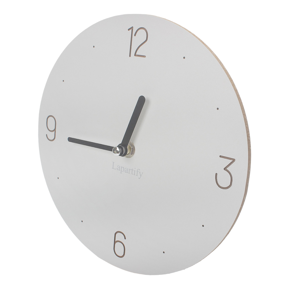 Lapartify Modern Minimalist Wall Clock - Silent Non-Ticking Decorative Clock for Living Room, Office & Bedroom 12 Inch