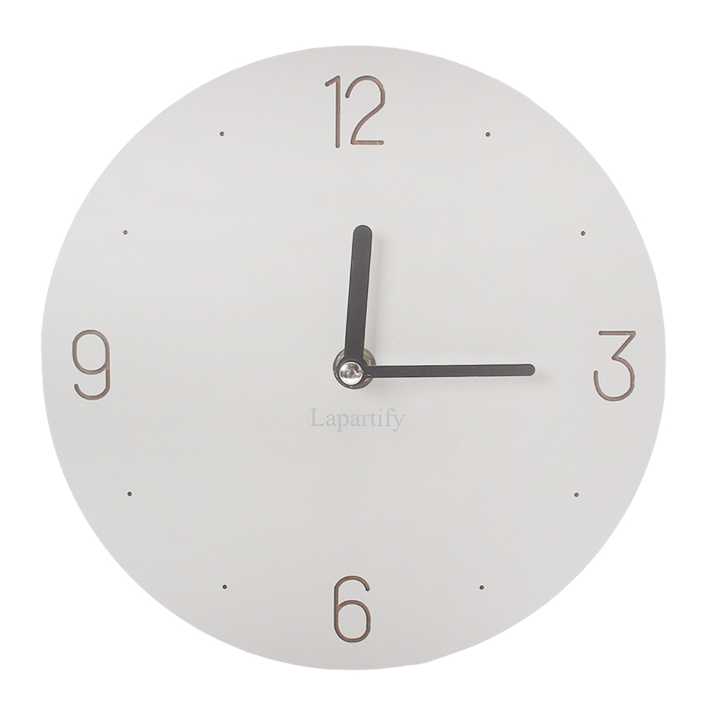 Lapartify Modern Minimalist Wall Clock - Silent Non-Ticking Decorative Clock for Living Room, Office & Bedroom 12 Inch