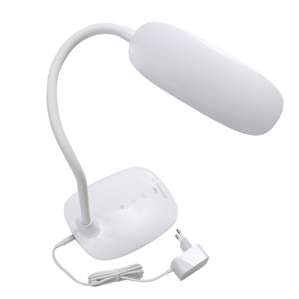 SZYSenzoy US LED Desk Lamps, Dimmable Brightness Eye-Protection Office Lamp, Adjustable Gooseneck Reading Light for Kids Study, Home Office and Nightstand