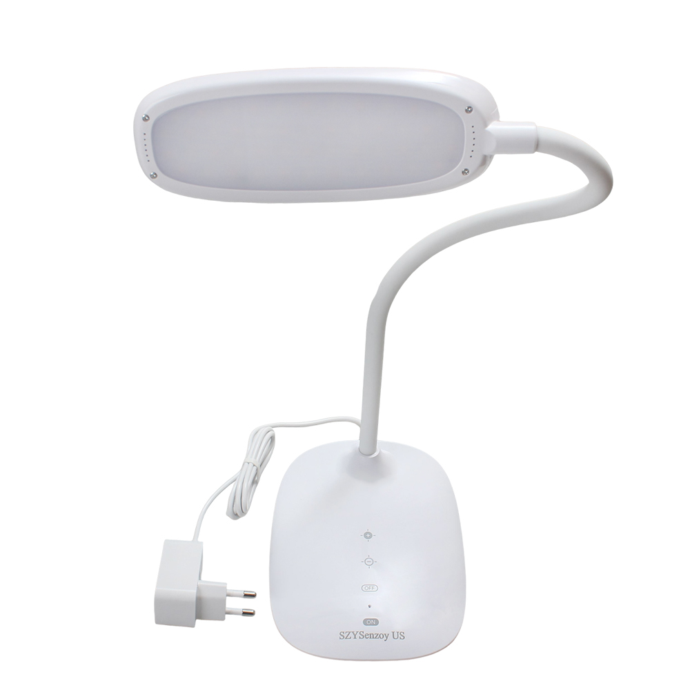 SZYSenzoy US LED Desk Lamps, Dimmable Brightness Eye-Protection Office Lamp, Adjustable Gooseneck Reading Light for Kids Study, Home Office and Nightstand.
