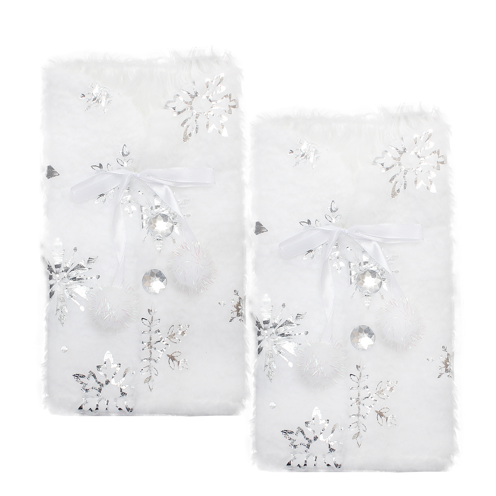 JANKINGS Festive Furry Wine Bottle Vest - Elegant Winter Decoration for Christmas & Holiday Parties | Specially Adapted for Decorating Wine Bottles