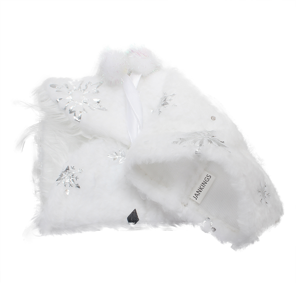 JANKINGS Festive Furry Wine Bottle Vest - Elegant Winter Decoration for Christmas & Holiday Parties | Specially Adapted for Decorating Wine Bottles