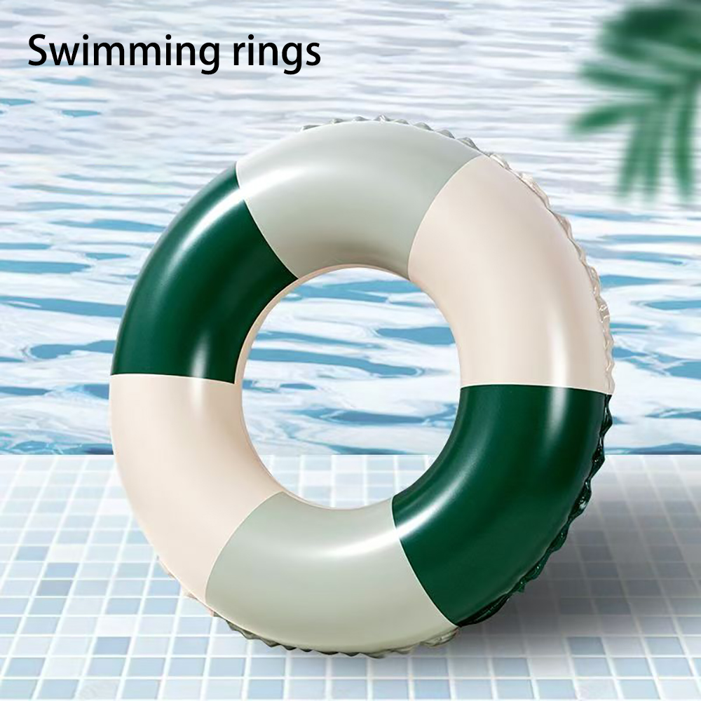 Tohoyard Classic Striped Chic Inflatable Swimming Ring for Adults & Kids | Durable Polyvinyl Chloride Pool Float for Beach, Lake, and Pool Fun