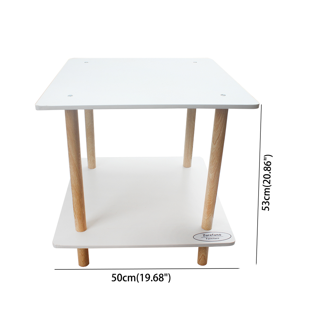 Zurefano Versatile Square Accent Table – Easy Assembly Nightstand/Coffee Table, Perfect for Home Office Furniture