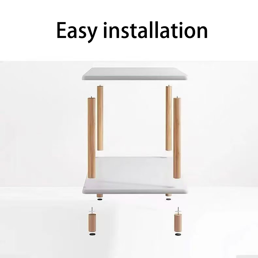 Zurefano Versatile Square Accent Table – Easy Assembly Nightstand/Coffee Table, Perfect for Home Office Furniture