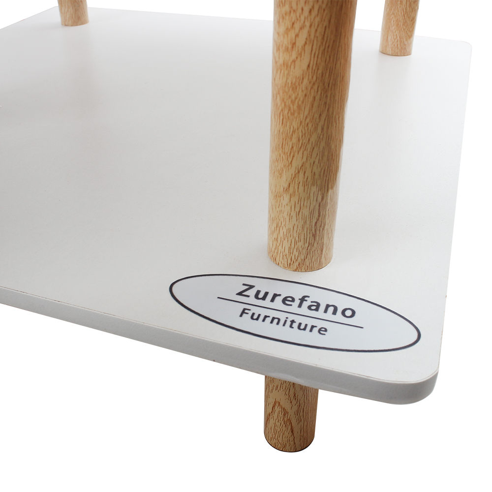 Zurefano Versatile Square Accent Table – Easy Assembly Nightstand/Coffee Table, Perfect for Home Office Furniture