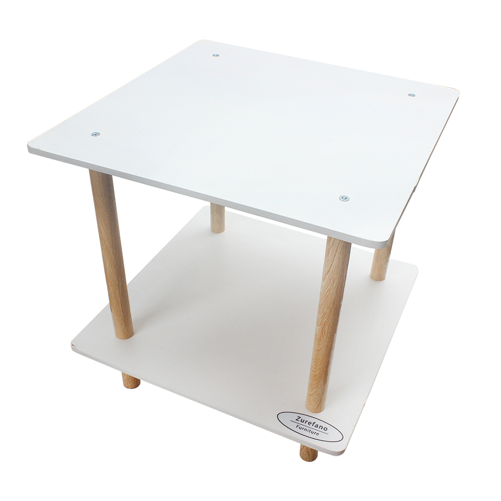 Zurefano Versatile Square Accent Table – Easy Assembly Nightstand/Coffee Table, Perfect for Home Office Furniture