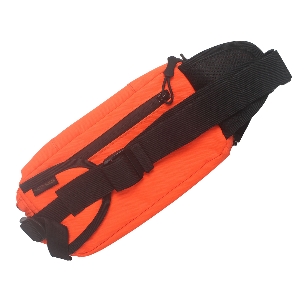 HAPPY HACHI Multi-functional Crossbody Bag & Waist Pack,Durable Orange Bum Bag with Portable Handles,Waterproof Adjustable Waist Pack for Hiking, Cycling, and Daily Commute
