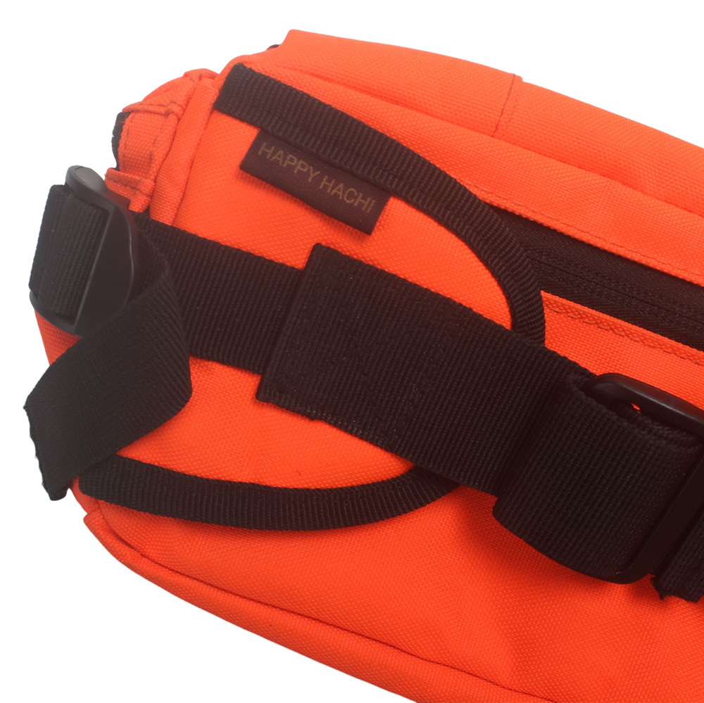 HAPPY HACHI Multi-functional Crossbody Bag & Waist Pack,Durable Orange Bum Bag with Portable Handles,Waterproof Adjustable Waist Pack for Hiking, Cycling, and Daily Commute