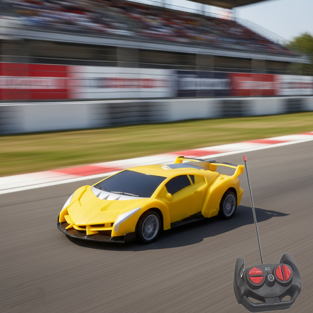 EversaleT Yellow RC Sports Car for Kids – 1:18 Scale High-Performance Easy to Control Remote-Controlled Toy Vehicle for Indoor & Outdoor