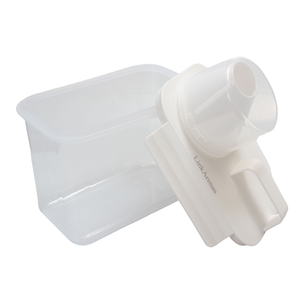 LinkArenas 1300ml Multipurpose Plastic Storage Bins with Handle, Clear Dry Food Keeper for Pasta, Flour, Sugar - Perfect for Home Kitchen & Pantry - Containers for Household Use