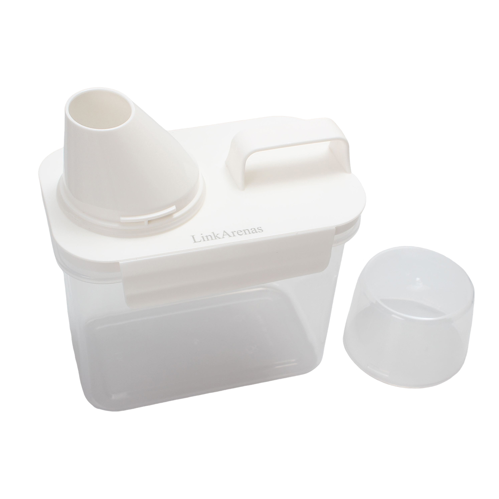 LinkArenas 1300ml Multipurpose Plastic Storage Bins with Handle, Clear Dry Food Keeper for Pasta, Flour, Sugar - Perfect for Home Kitchen & Pantry - Containers for Household Use