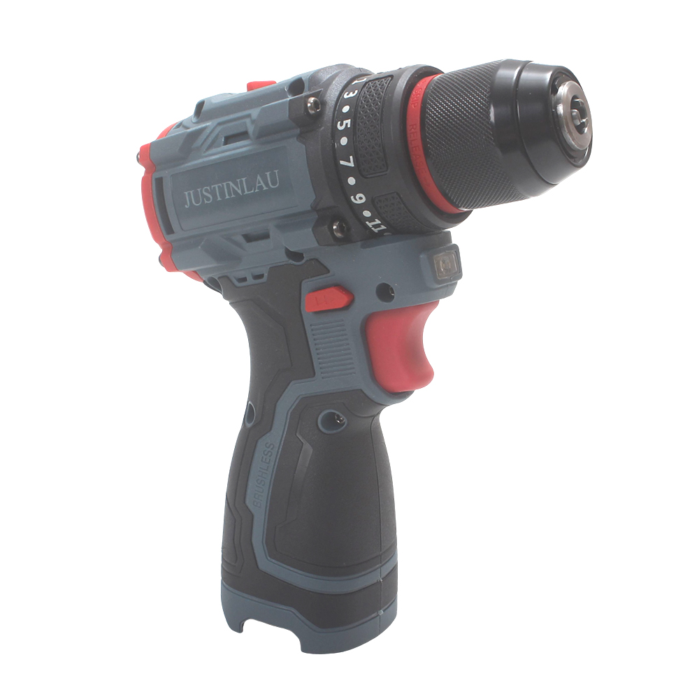 JUSTINLAU 18V Brushless Electric Hand-held Drills with 21+1 Torque Settings, 2-Speed Power Drill for Home Improvement, DIY Projects, and Woodworking with 1 Batteries and Charger