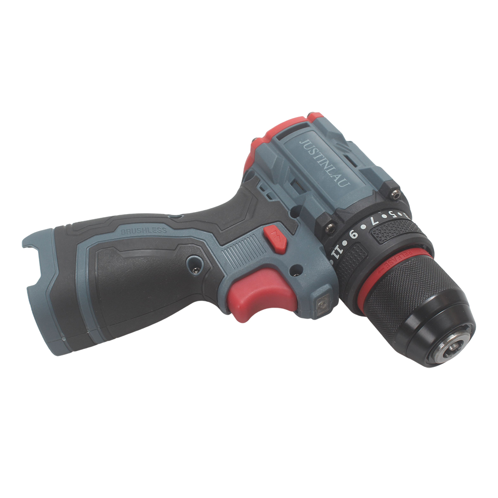 JUSTINLAU 18V Brushless Electric Hand-held Drills with 21+1 Torque Settings, 2-Speed Power Drill for Home Improvement, DIY Projects, and Woodworking with 1 Batteries and Charger