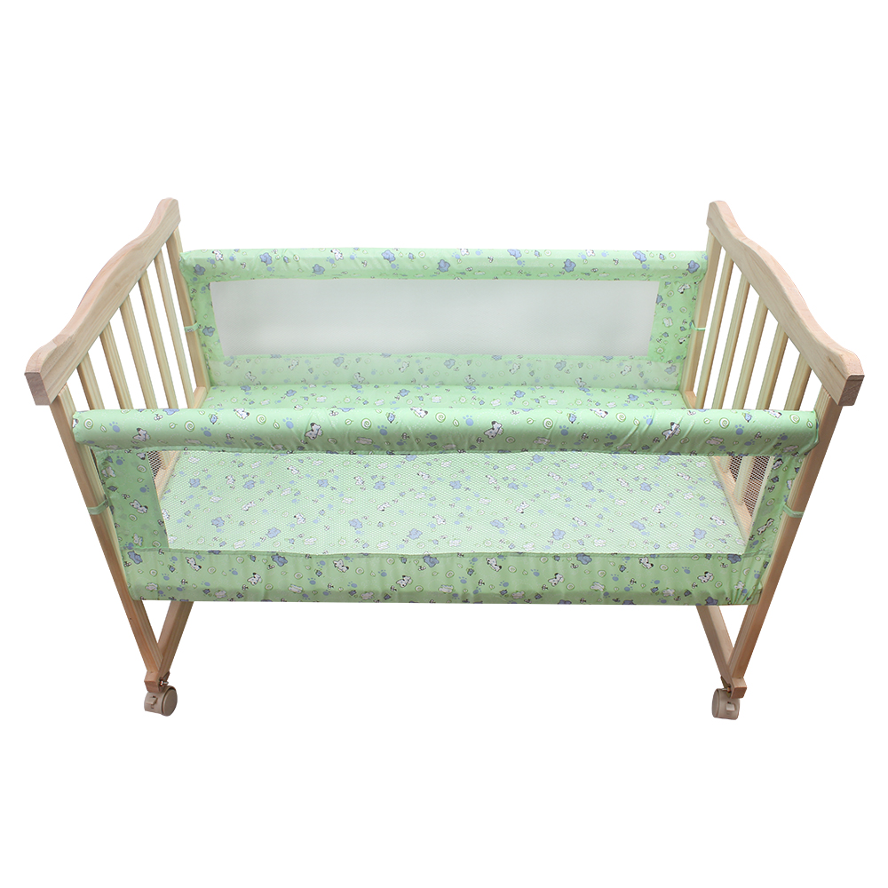 YeTrini Multi-Functional Wooden Infant Bed & Bassinet Combo with Rolling Casters & Soft Padded Rails - Perfect for Nursery & Bedside,Easy-Assemble