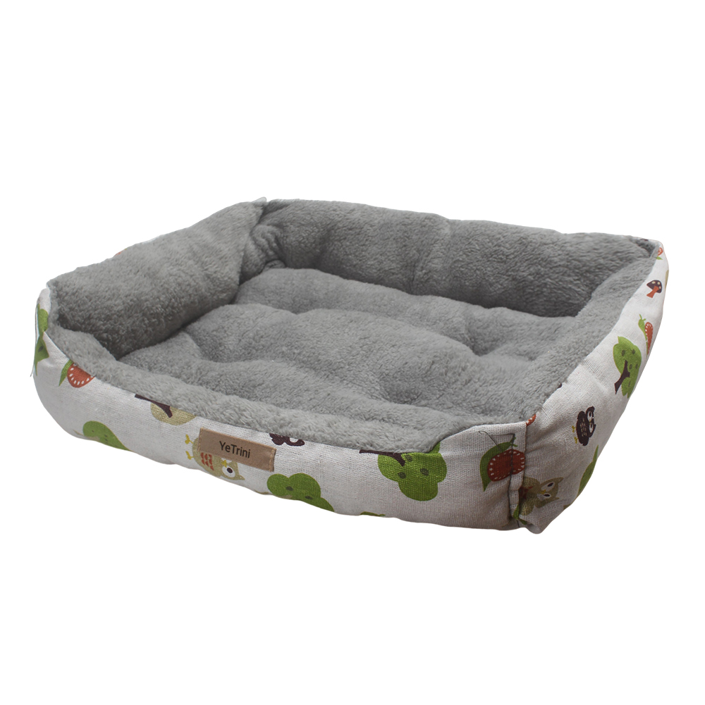 YeTrini Soft Plush Pet Bed - Cozy Rectangle Dog & Cat Bed for Indoor Use | Warm & Comfortable Beds for Household Pets in Living Room & Bedroom